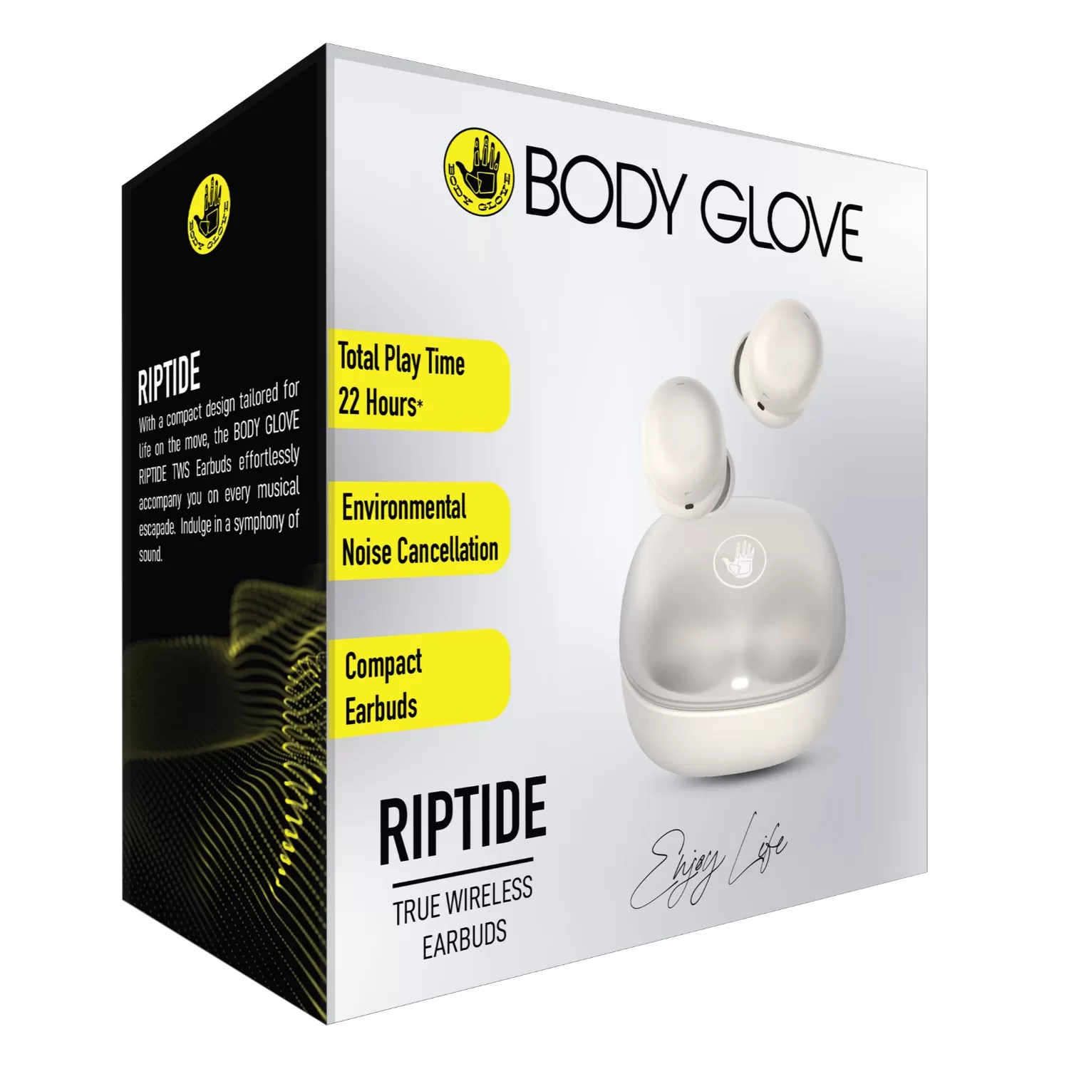 Body Glove Riptide ENC TWS True Wireless Earbuds – Cream - Image 11