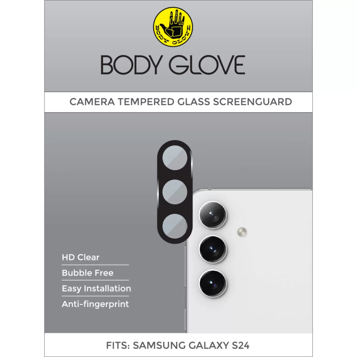 Samsung Galaxy S24 Body Glove Camera Screen Protector - Black Border