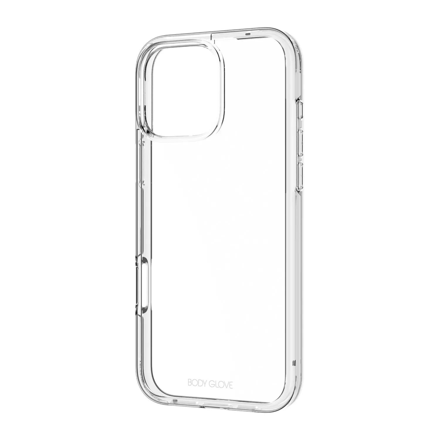 Transparent iPhone 16 Pro Max Body Glove case, slim protective cover angled shot