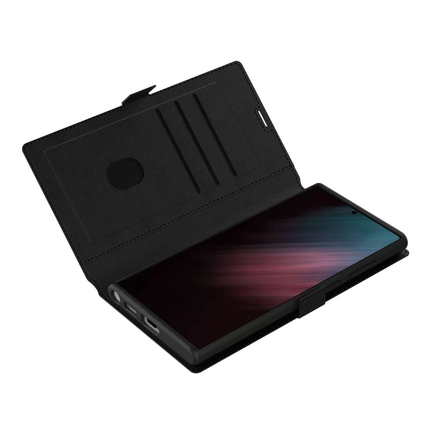 Samsung Galaxy S23 Ultra Body Glove Flip Series Case – Black - Image 2