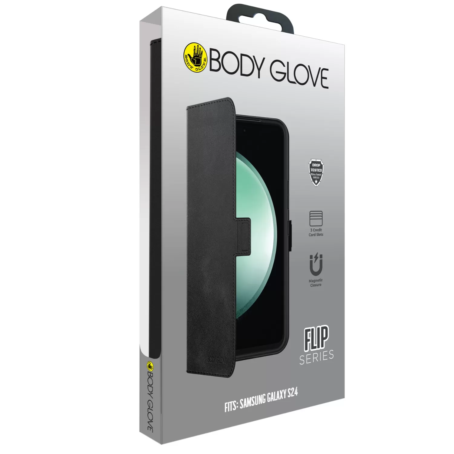 Samsung Galaxy S24 Body Glove Flip Series Case – Black - Image 3