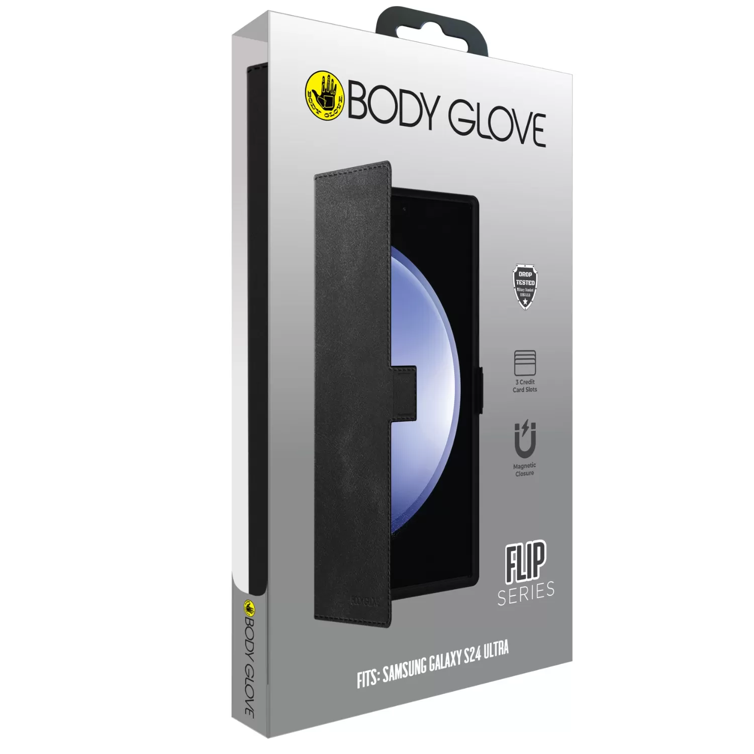 Samsung Galaxy S24 Ultra Body Glove Flip Series Case – Black - Image 3