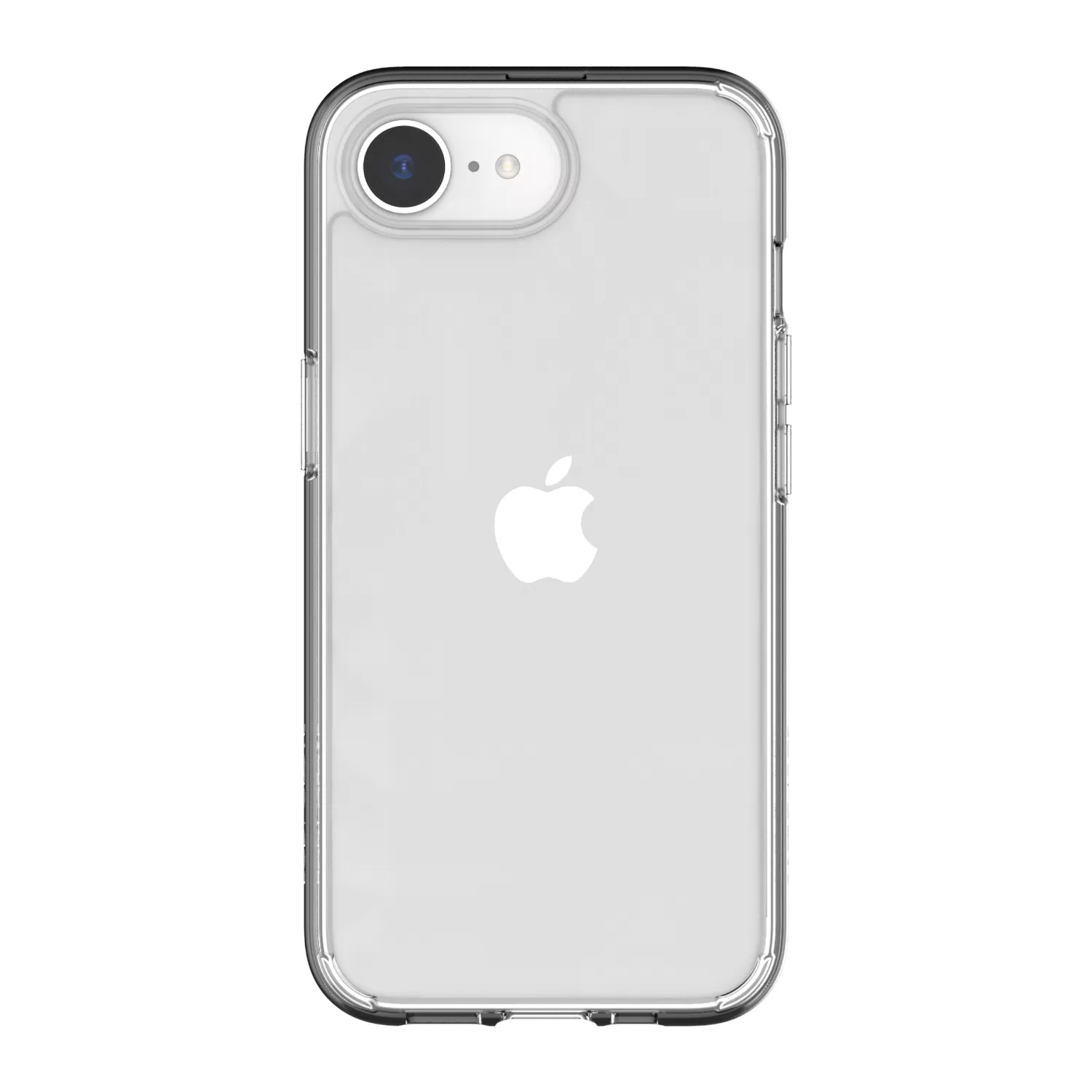 Back view displaying the transparency and design of the clear Body Glove Ghost Case for Apple iPhone 16e