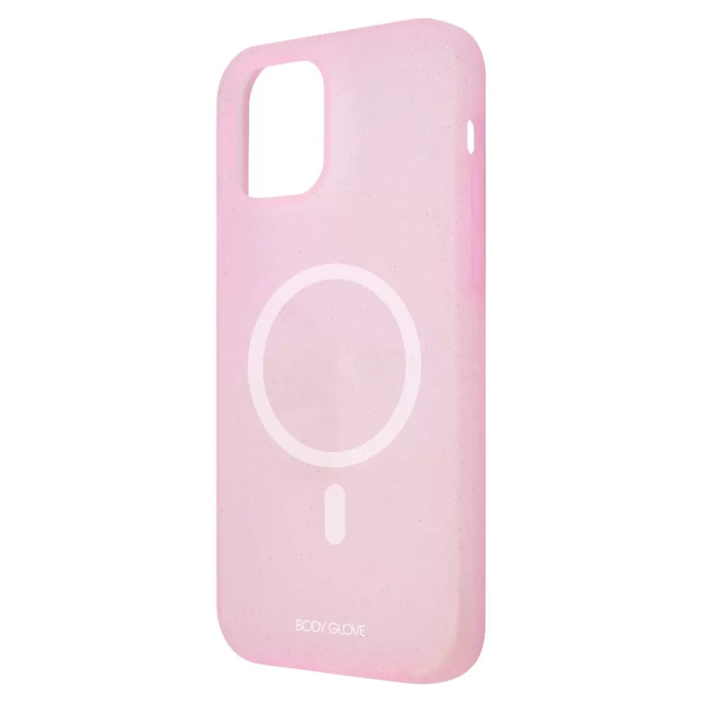 Apple iPhone 14 Pink Body Glove Magnetic Glitter Silicone Cell Phone Case