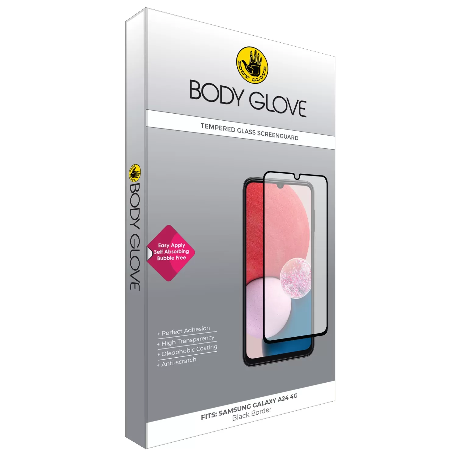Samsung Galaxy A24 4G Body Glove Screen Protector - Black Border - Image 3
