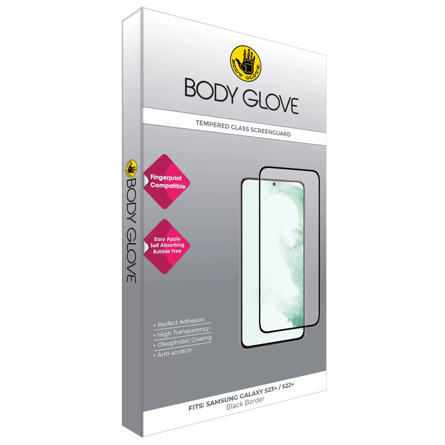 Samsung Galaxy S23+ 5G / S22+ Body Glove Screen Protector - Black Border - Image 3