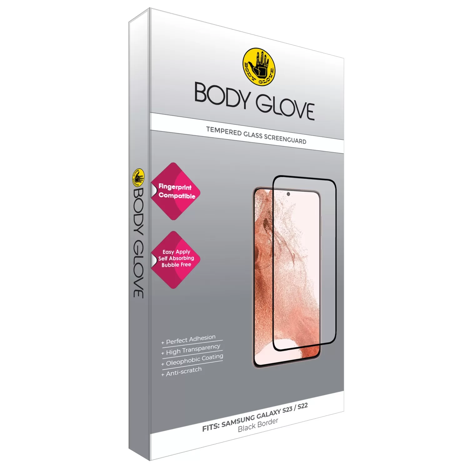 Samsung Galaxy S22 5G / S23 Body Glove Screen Protector - Black Border - Image 3