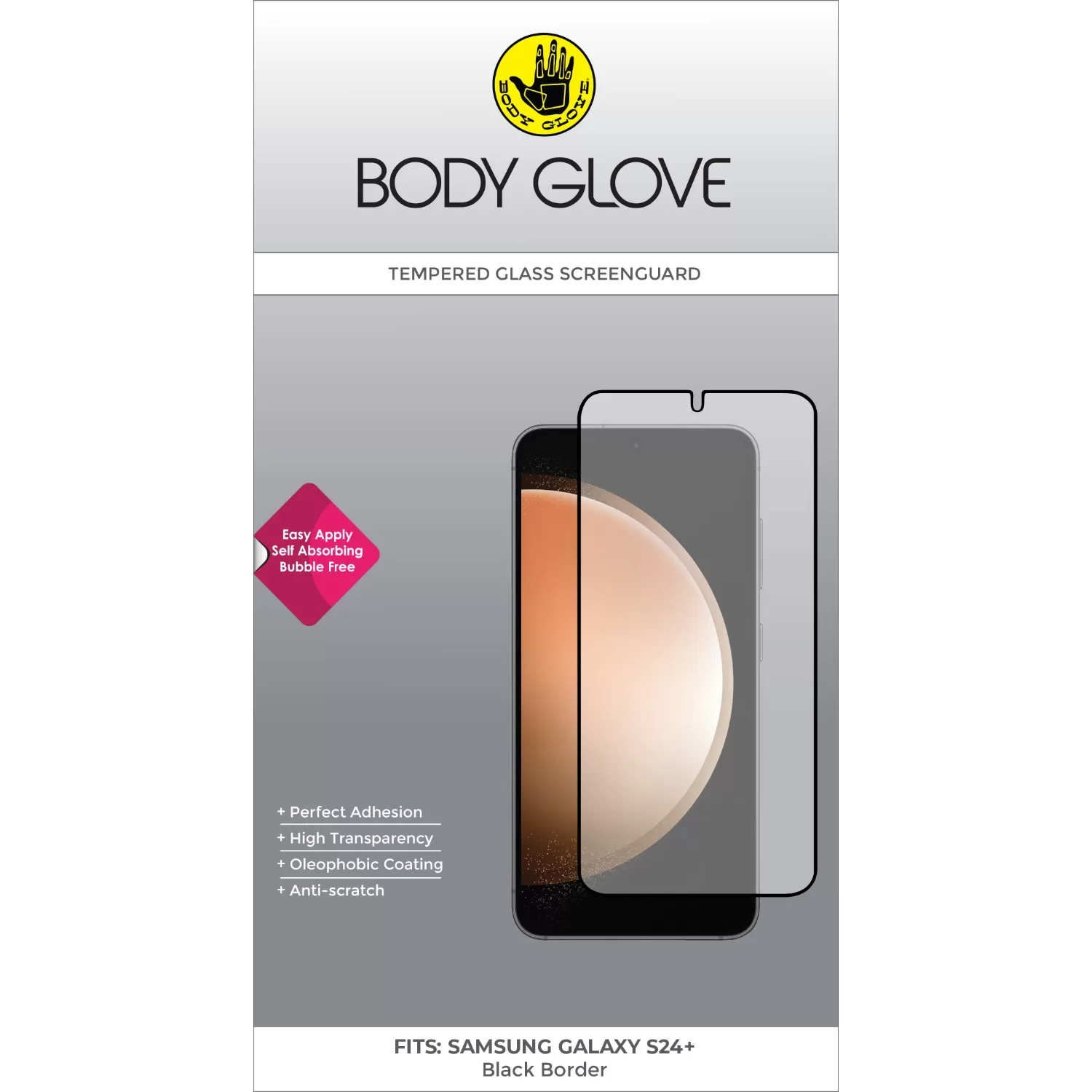 Samsung Galaxy S24+ Body Glove Screen Protector - Black Border