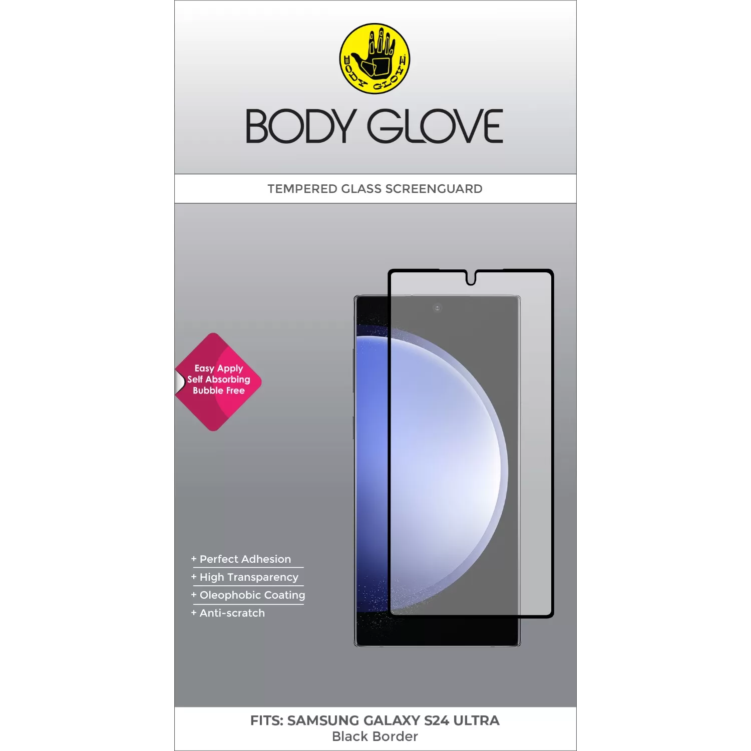 Samsung Galaxy S24 Ultra Body Glove Screen Protector - Black Border