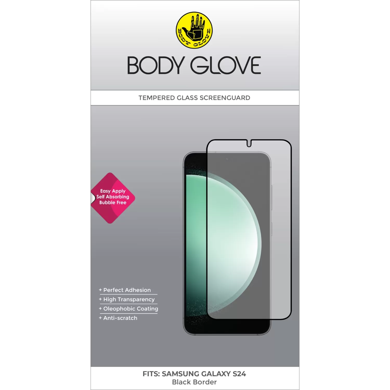 Samsung Galaxy S24 Body Glove Screen Protector - Black Border