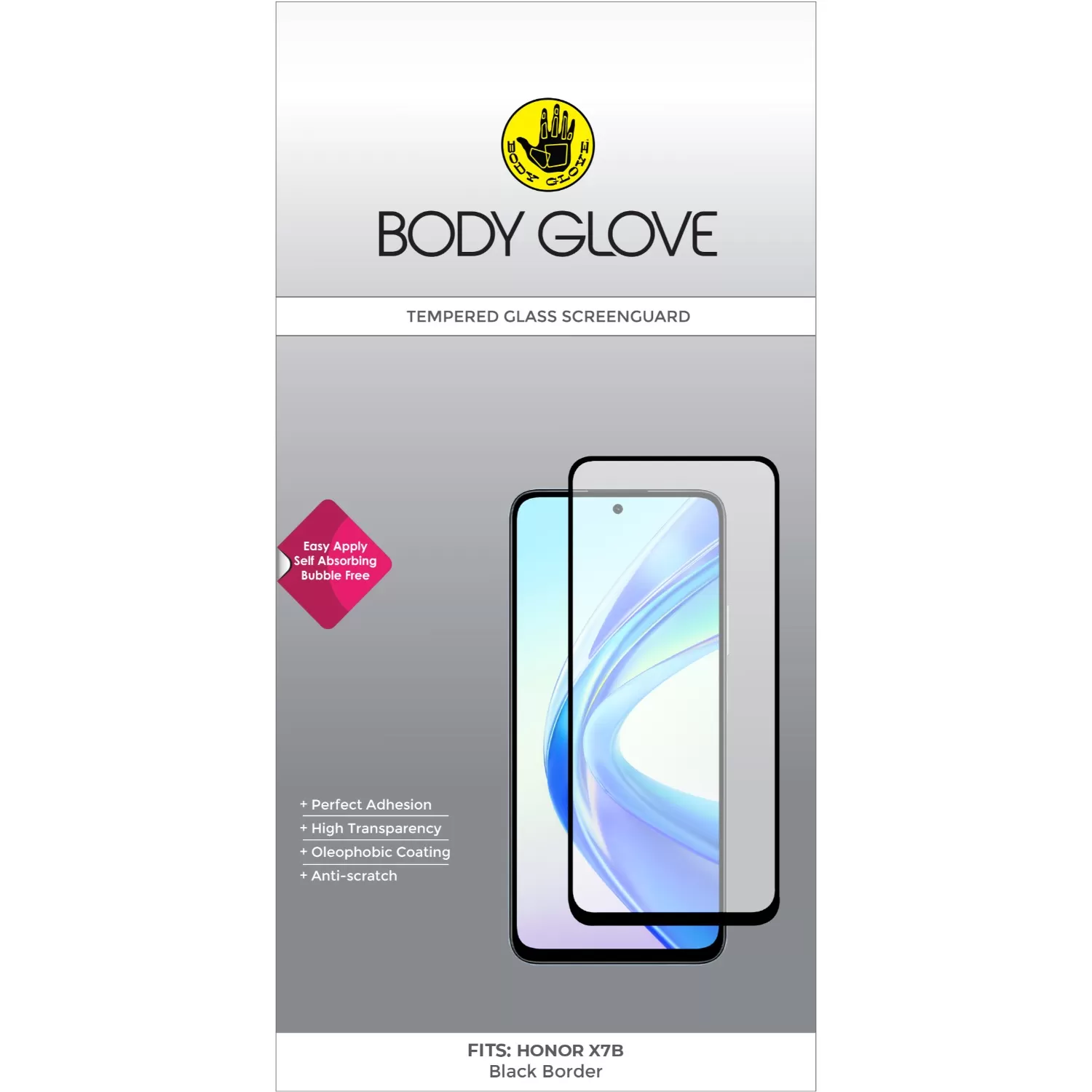 Honor X7b Body Glove Screen Protector - Black Border