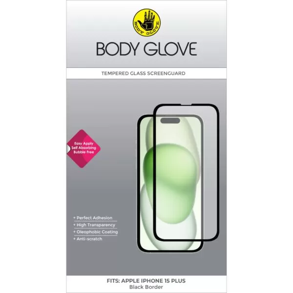 iPhone 15 Plus Body Glove Screen Protector - Black Border