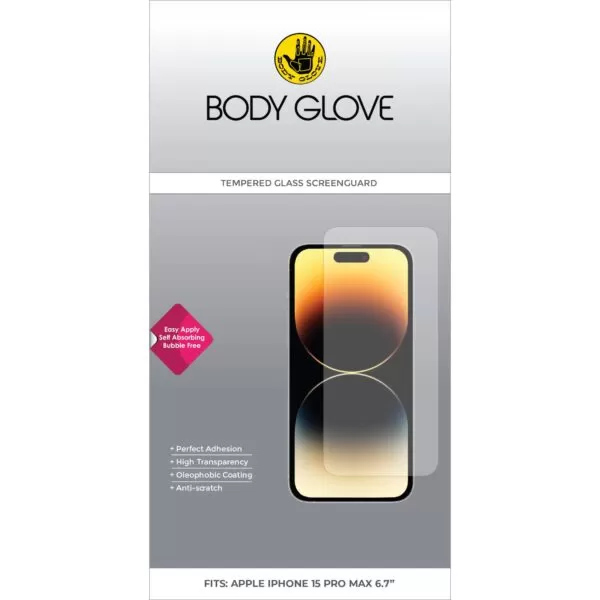 iPhone 15 Pro Max Body Glove Screen Protector - Black Border - Image 2