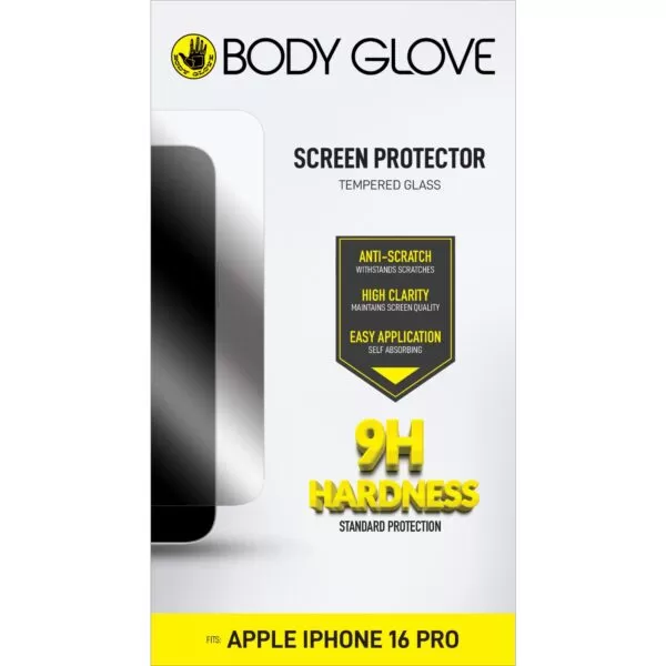 iPhone 16 Pro Tempered Glass - Body Glove Screen Protector