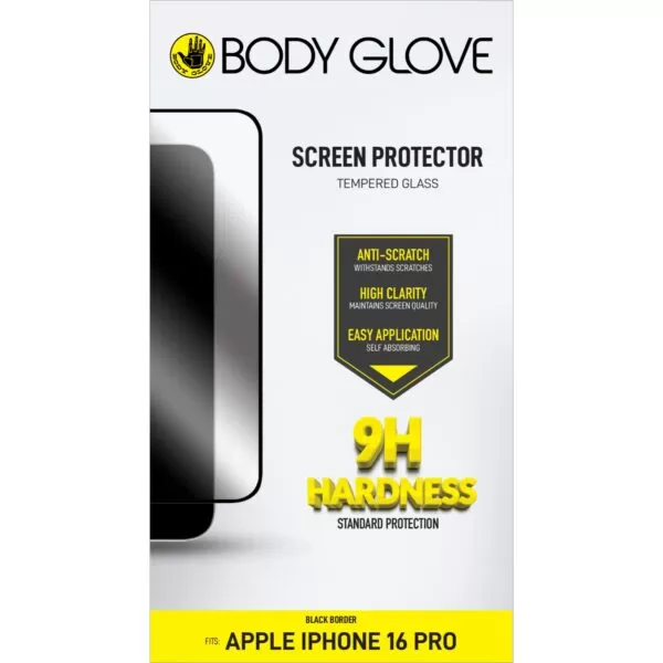 iPhone 16 Pro Body Glove Screen Protector - Black Border