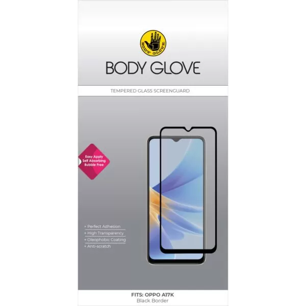 Oppo A17K tempered Glass - Body Glove Screen Protector