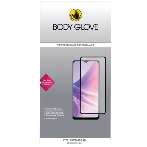 Body Glove Tempered Glass Screen Protector for the Oppo A57s / A57 4G Clear