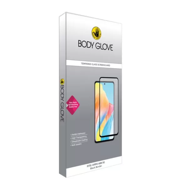 Oppo A98 5G Body Glove Screen Protector - Black Border - Image 3