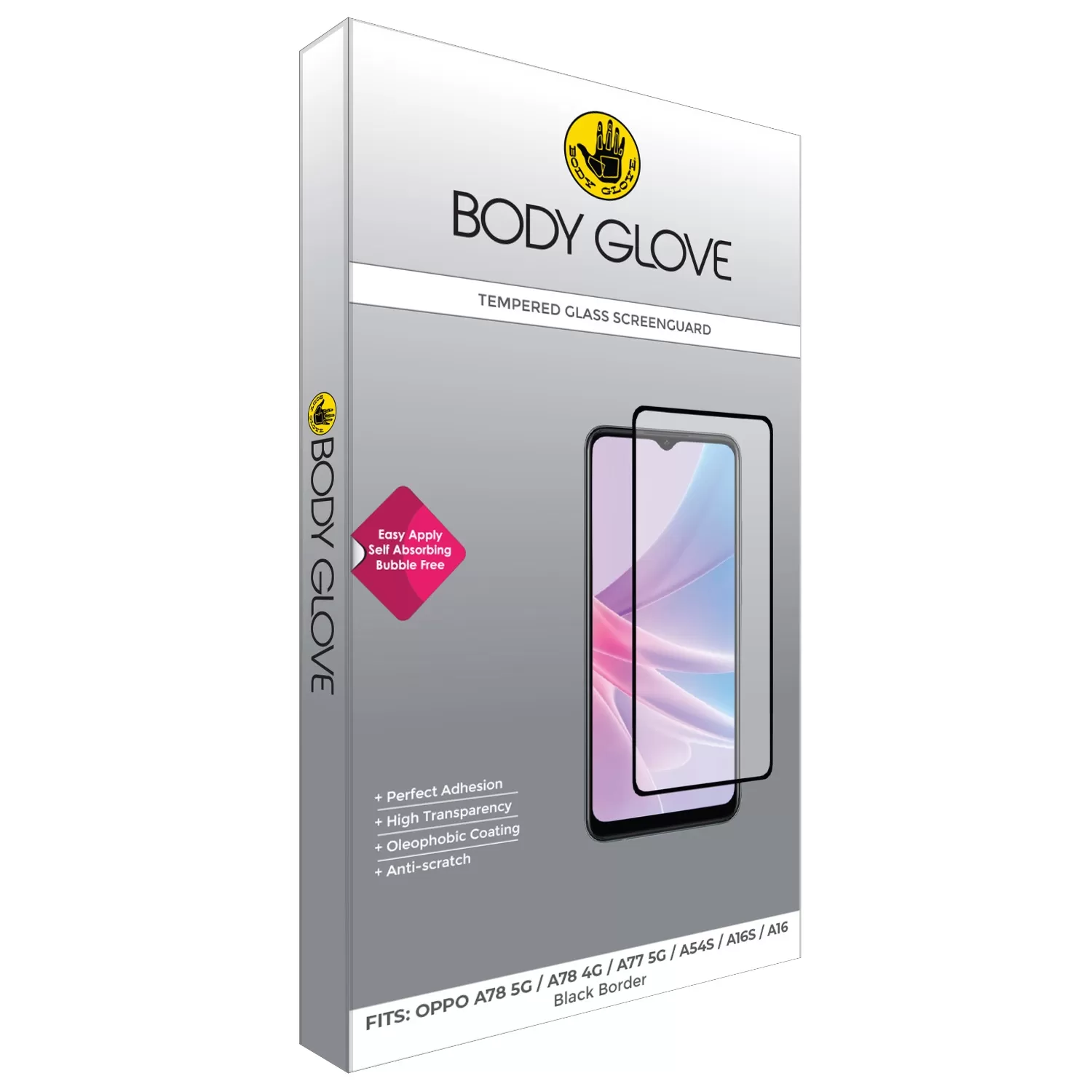 Oppo A16 A16S A78 4G A78 5G A77 5G A54S Screen Protector - Black Border - Image 3