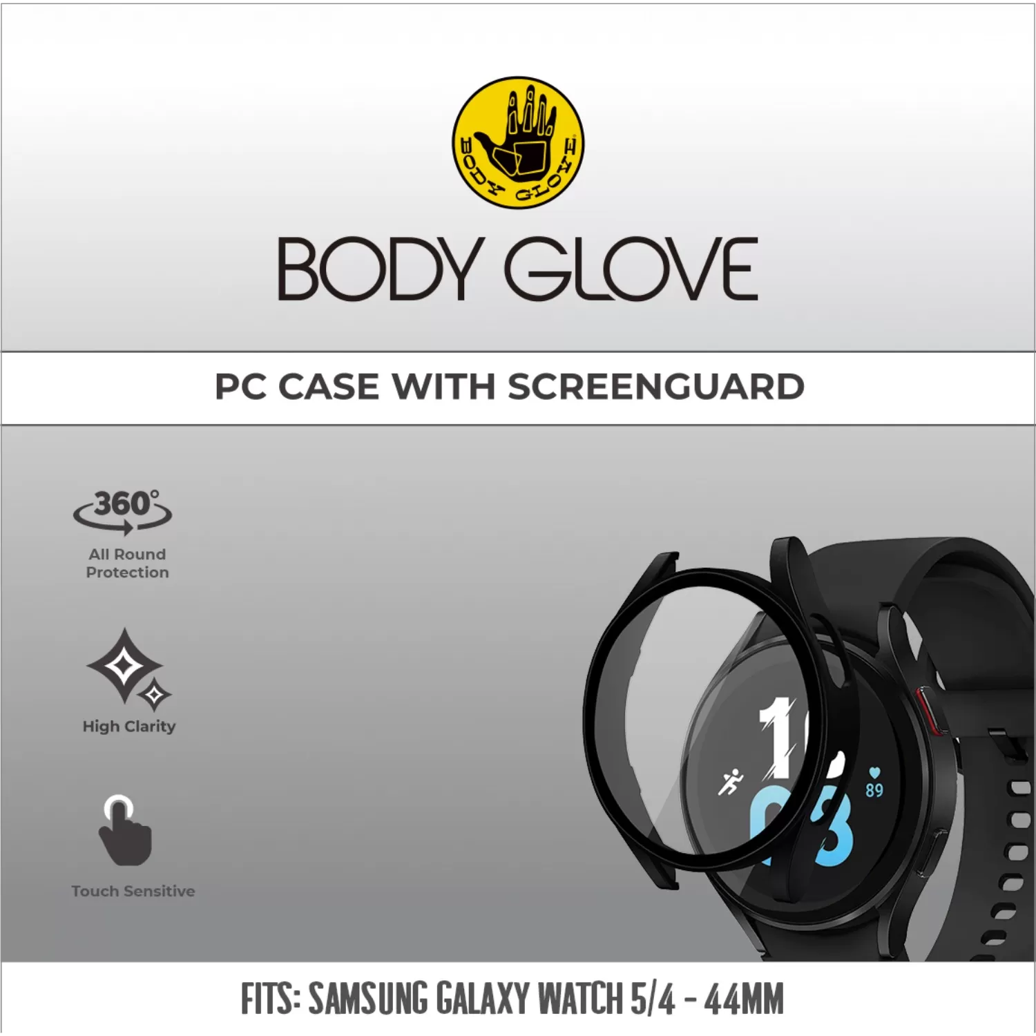 Body Glove Samsung Galaxy Watch5 / 4 44mm PC Case – Black