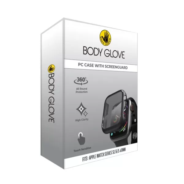 Body Glove Apple SE | 4 | 5 | 6 40mm Watch Case - Black and Clear - Image 3