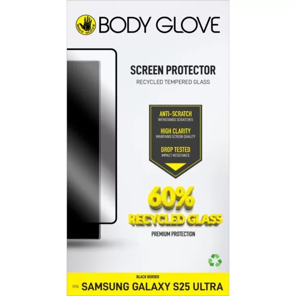 Samsung Galaxy S25 Ultra Body Glove Recycled Screen Protector - Black Border