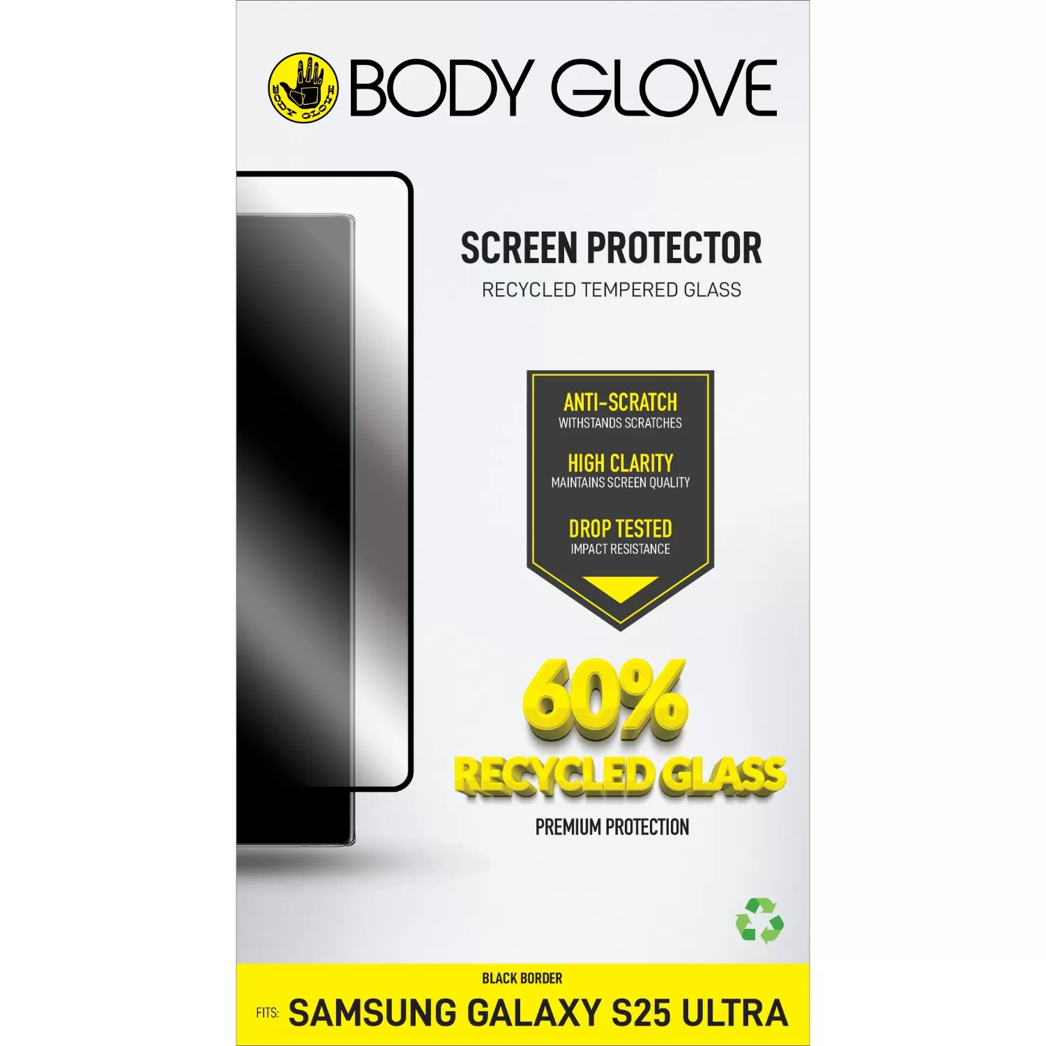 Samsung Galaxy S25 Ultra Body Glove Screen Protector - Black Border
