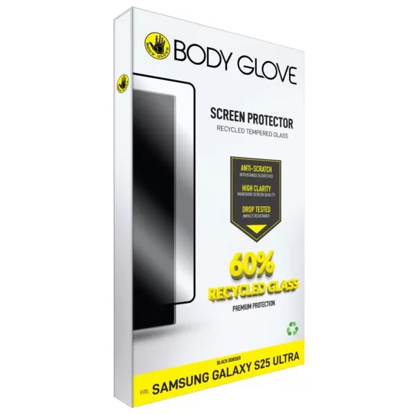 Samsung Galaxy S25 Ultra Body Glove Recycled Screen Protector - Black Border - Image 4