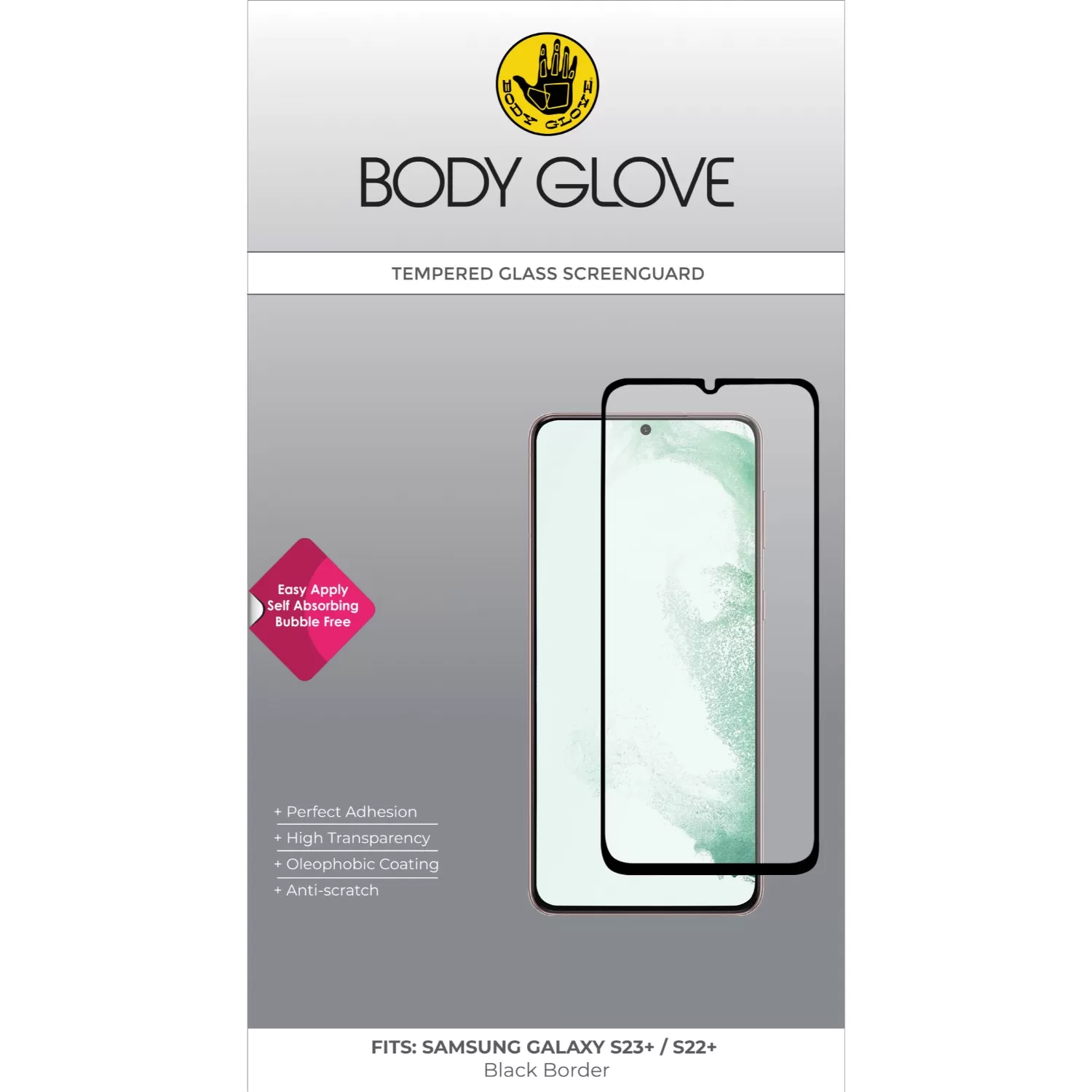 Samsung Galaxy S22+ 5G / S23+ Body Glove Screen Protector - Black Border