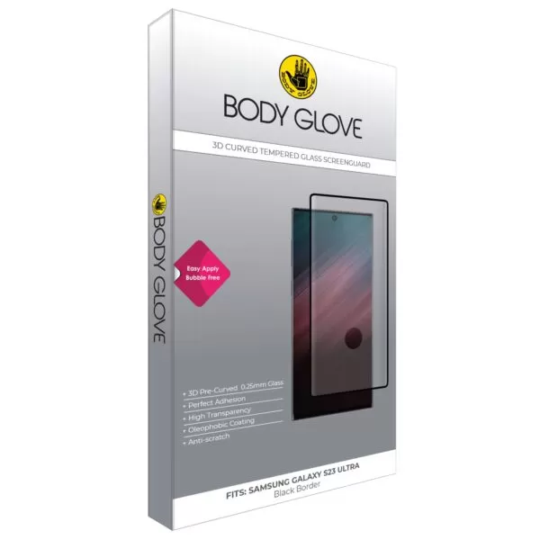 Galaxy S23 Ultra Body Glove Screen Protector - 3D Black Border - Image 3