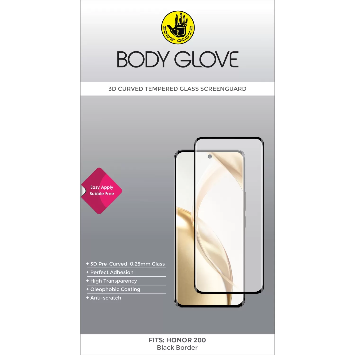 Honor 200 Body Glove Screen Protector - Black Border
