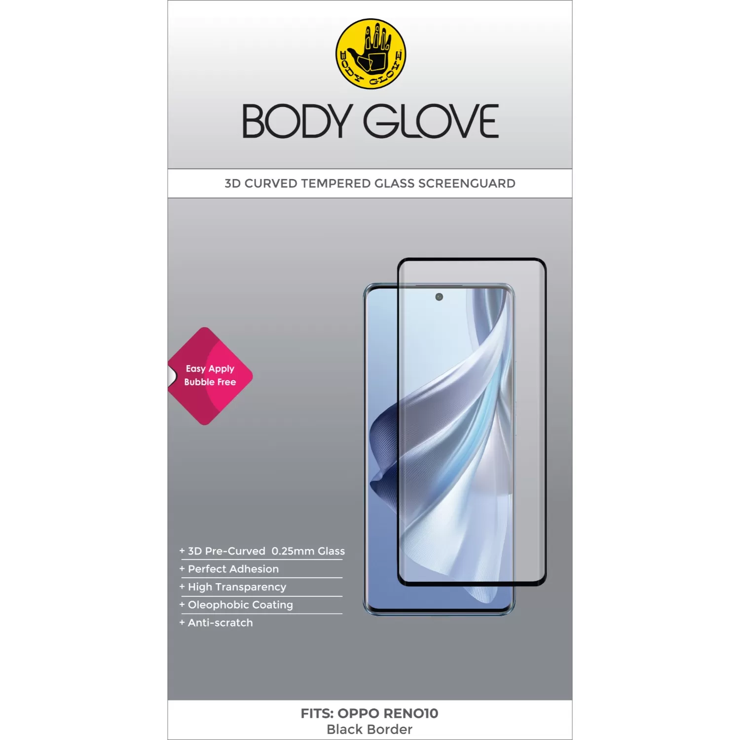 Oppo Reno10 Body Glove Screen Protector - Black Border