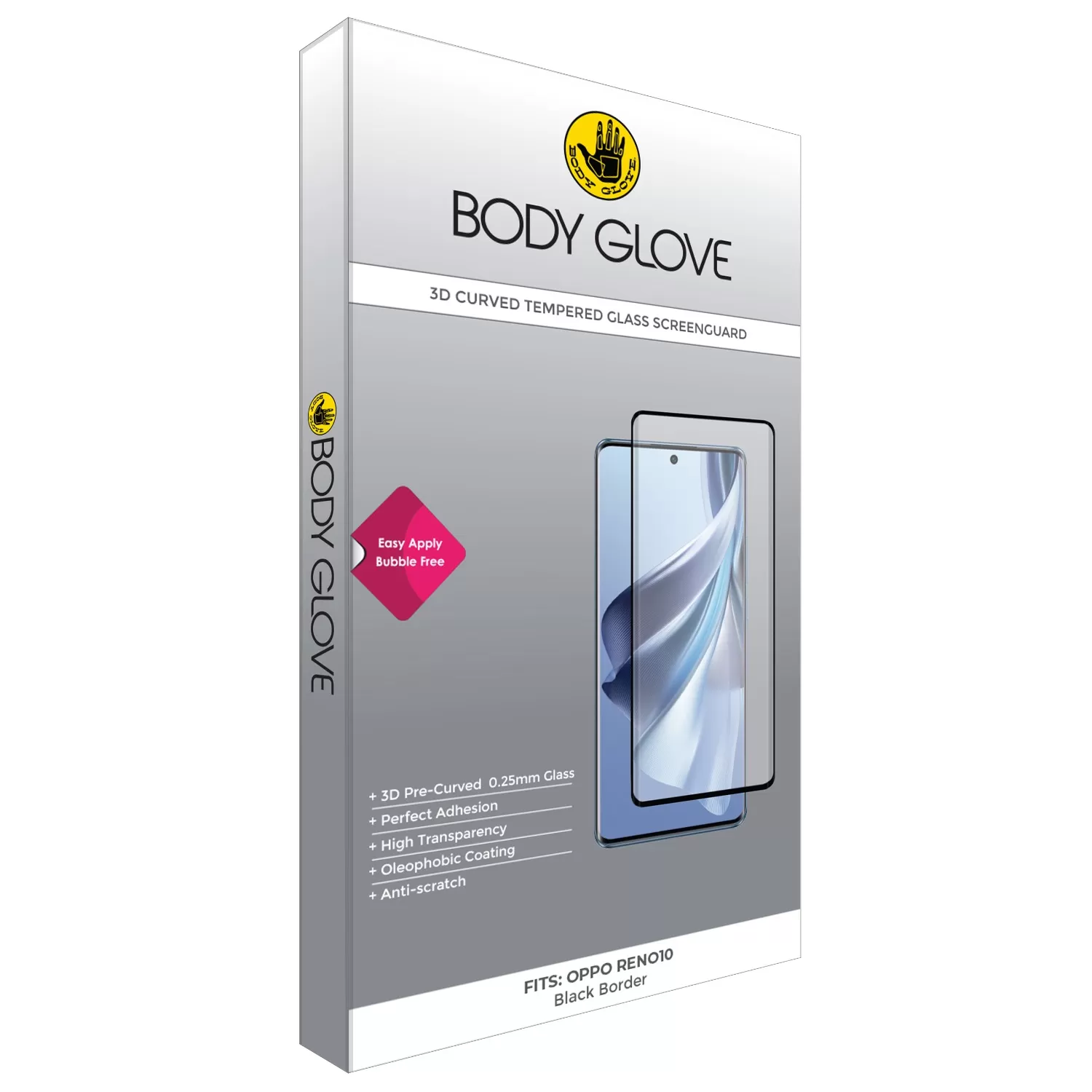 Oppo Reno10 Body Glove Screen Protector - Black Border - Image 3