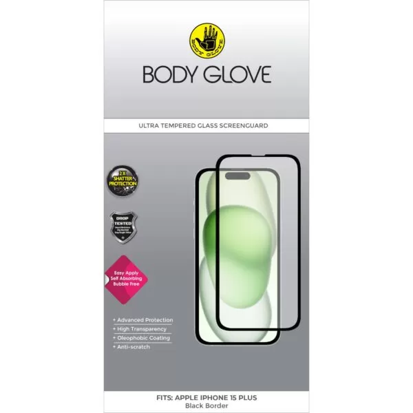 iPhone 15 Plus Tempered Glass Body Glove Ultra Screen Protector