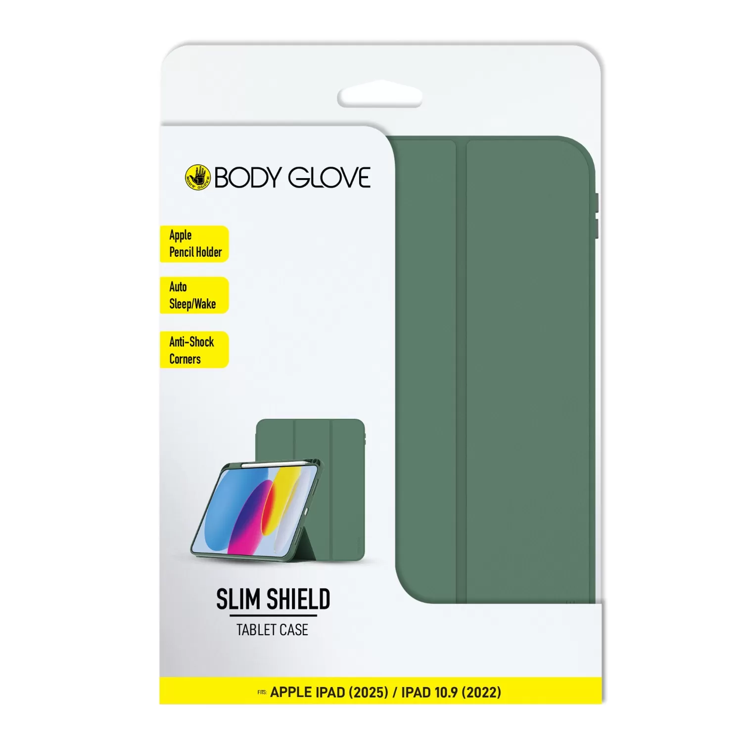 Apple iPad (2025) / iPad (2022) Body Glove Slim Shield Cover – Olive - Image 6