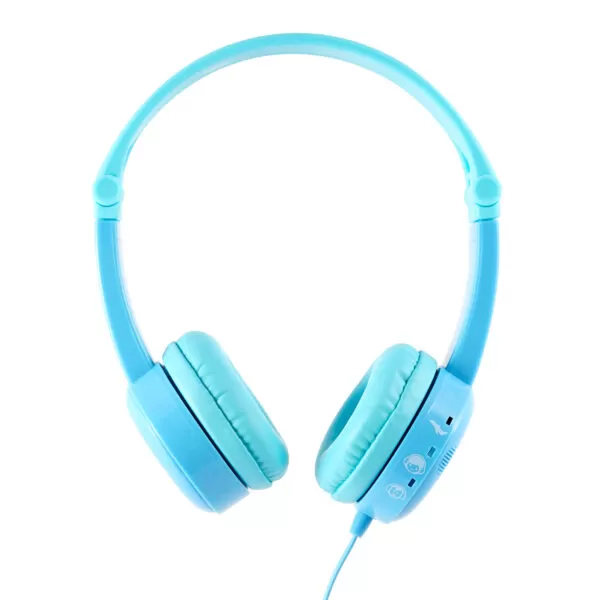 kids BuddyPhones Headphones – Travel Wired Aux Blue - Image 2