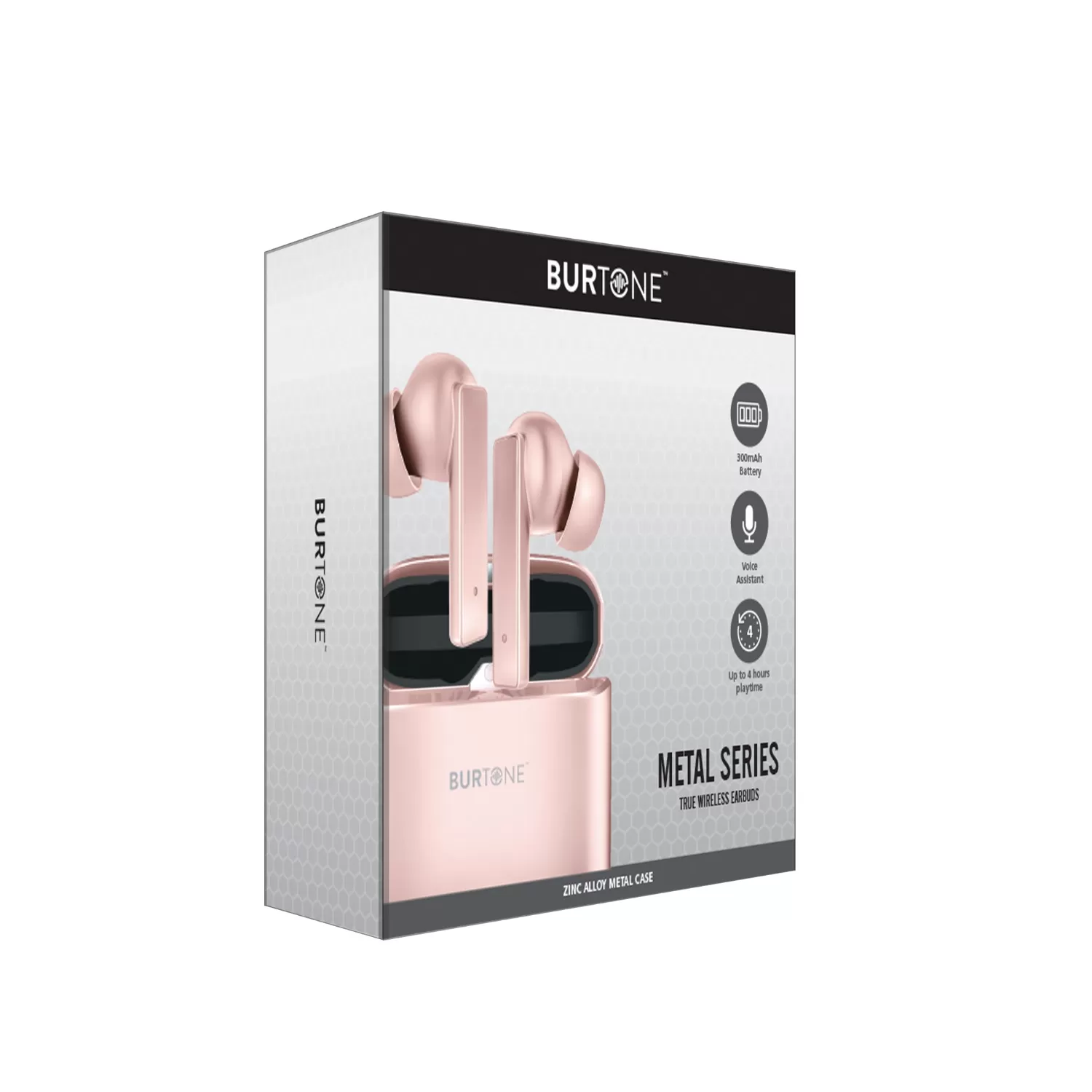 Burtone Metal Series Wireless Earbuds – Pink - Image 6