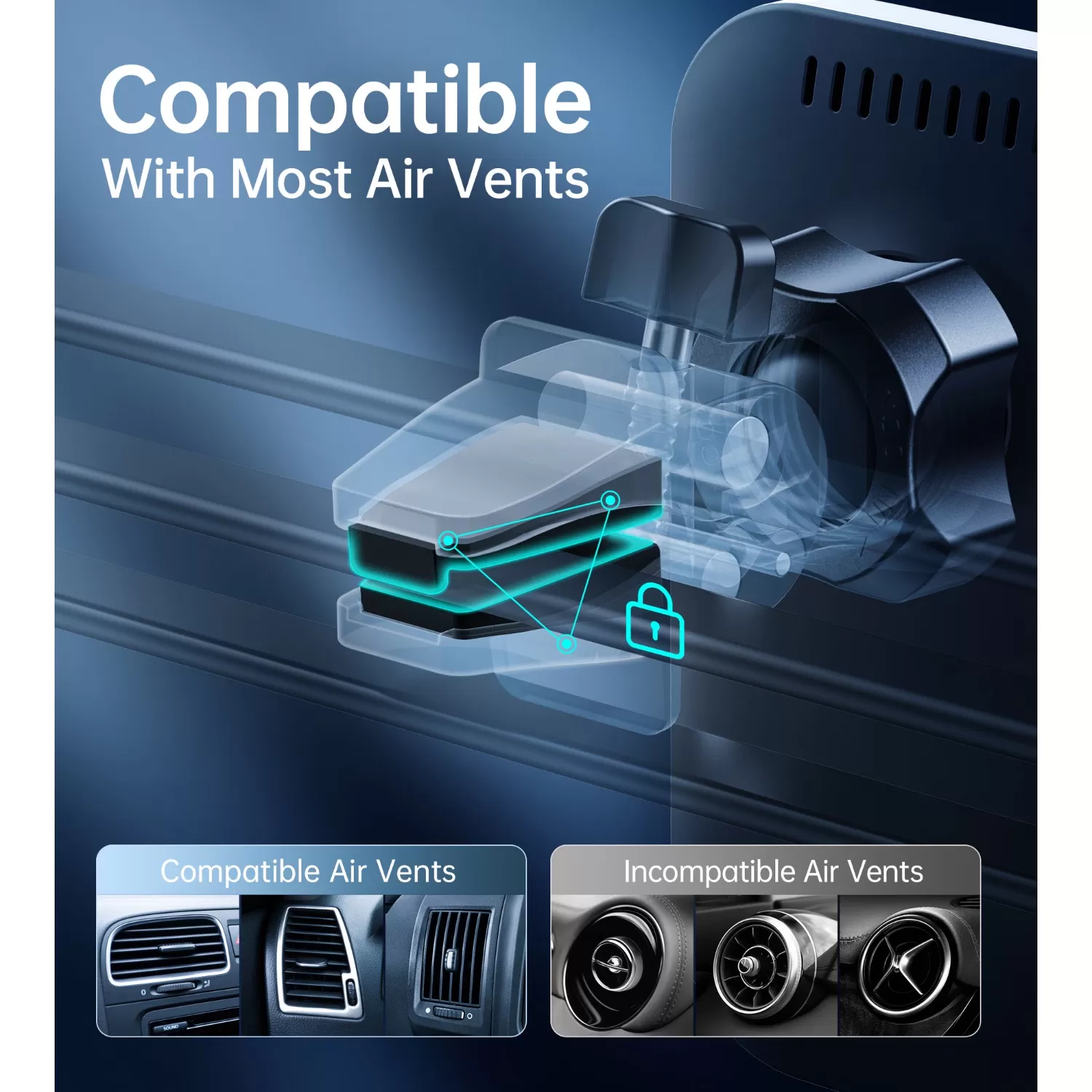 Choetech 15W Magnetic Wireless Car Charger - Black - Image 6