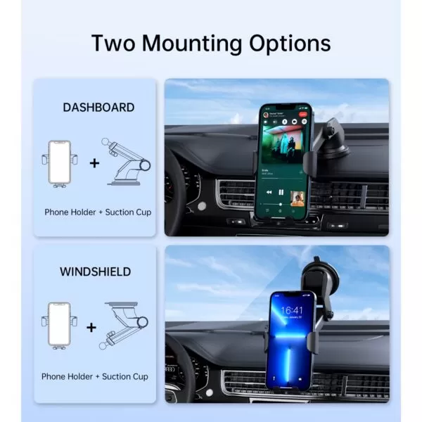 Choetech 15W Wireless Car Charger - Gravity Black - Image 5