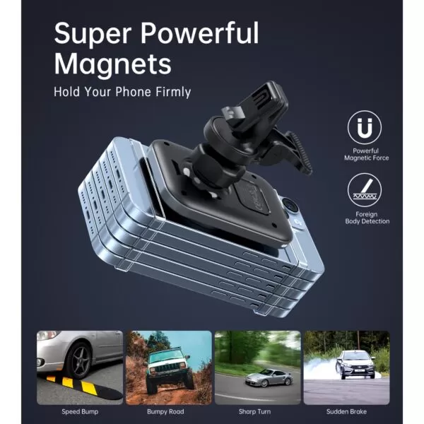 Choetech 15W Magnetic Car Charger - Wireless Black - Image 8