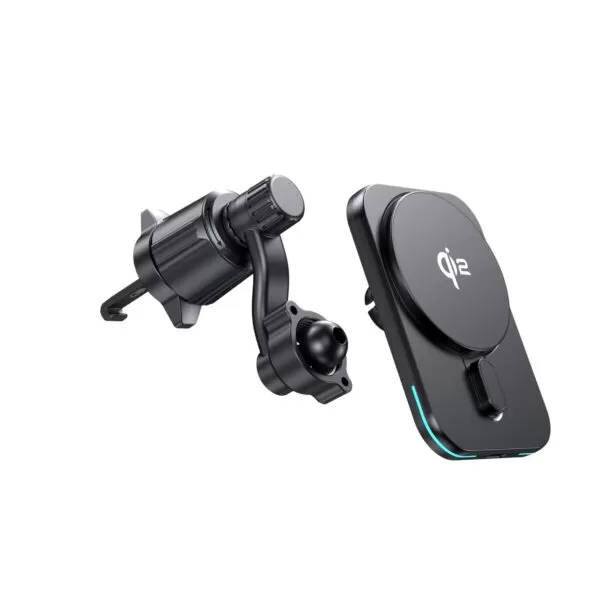 Choetech 15W Car Magnetic Wireless Charger - Black - Image 2