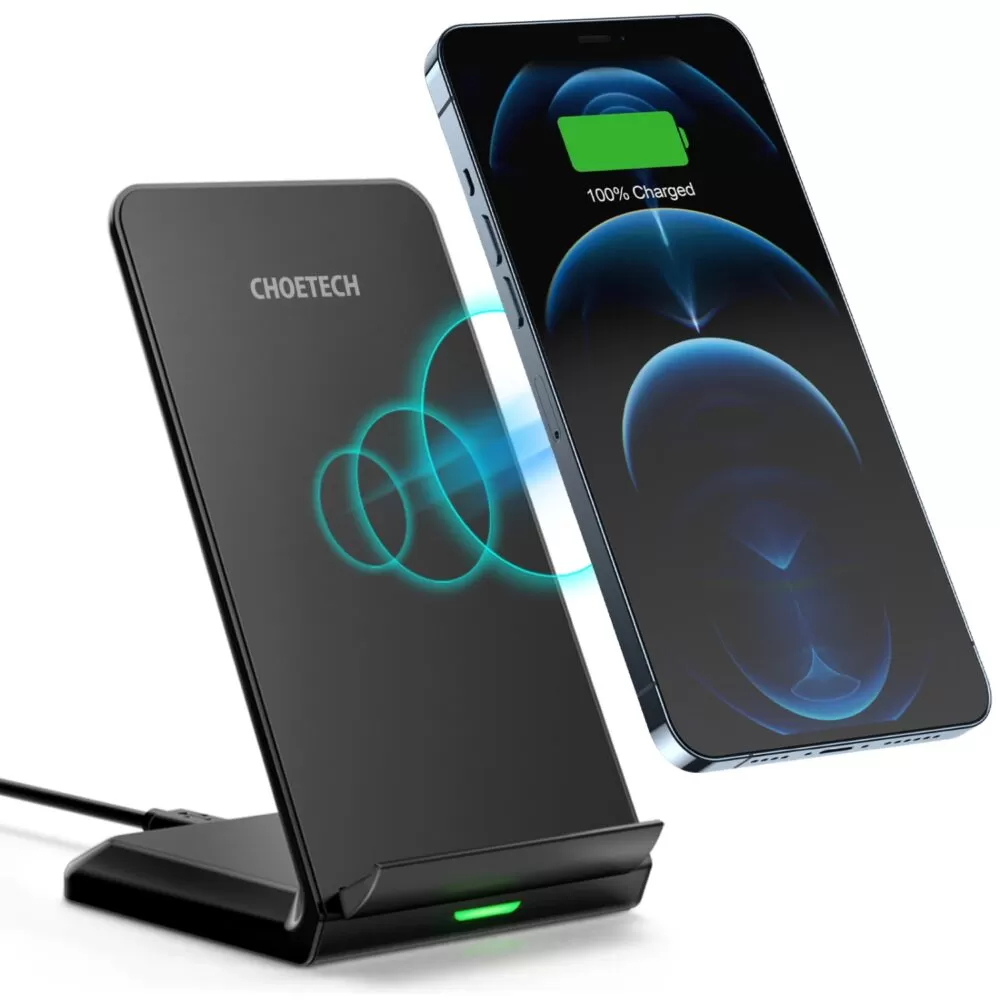 15W Black Choetech Fast Wireless Charging Universal Desktop Stand