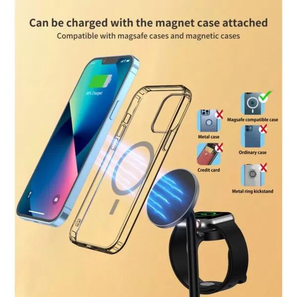 Choetech 15W Fast Wireless Charger - Magnetic Charging Stand - Image 10