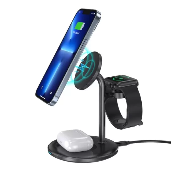 Choetech 15W Fast Wireless Charger - Magnetic Charging Stand - Image 4