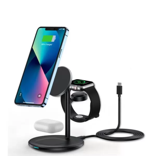 Choetech 15W Fast Wireless Charger - Magnetic Charging Stand - Image 6
