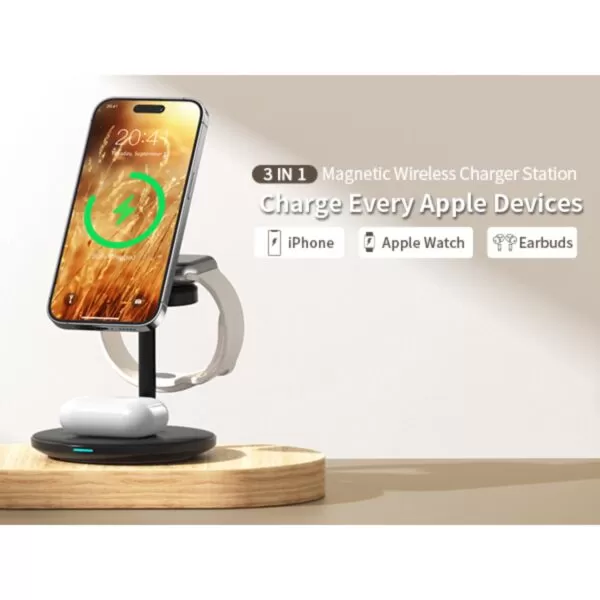 Choetech 15W Fast Wireless Charger - Magnetic Charging Stand - Image 8
