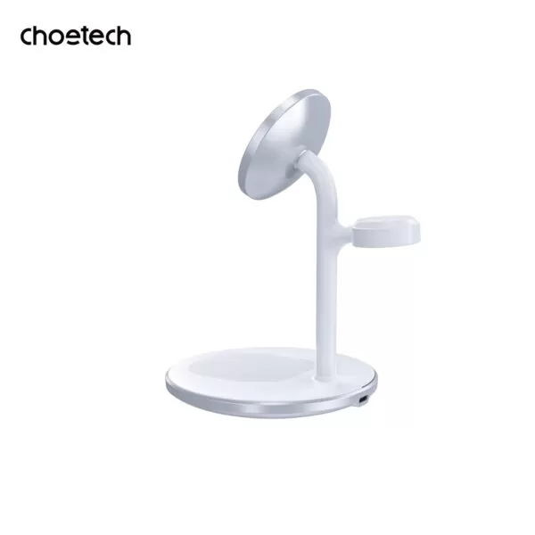 Choetech 15W Fast Wireless Charger - Charging Stand - White - Image 2