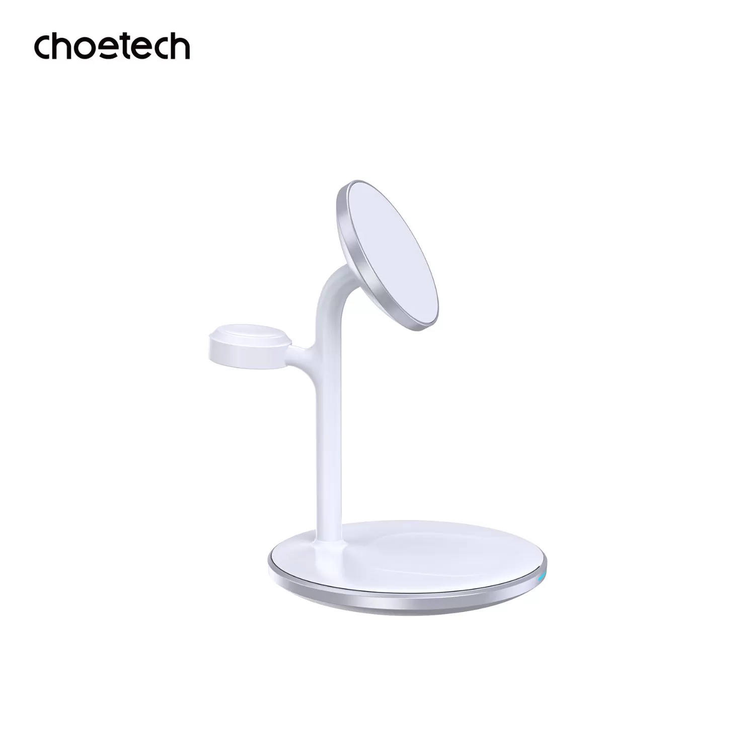 Choetech 15W 3-in-1 Magnetic Wireless Charger - White - Image 3