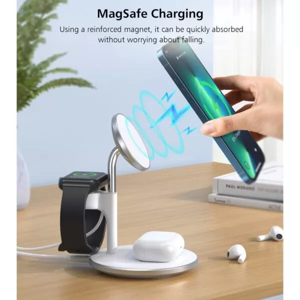 Choetech 15W Fast Wireless Charger - Charging Stand - Image 7