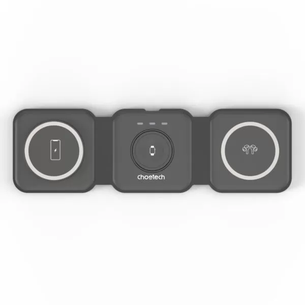 Choetech 15W Wireless Travel Charger - 3 in 1 Charging Pad
